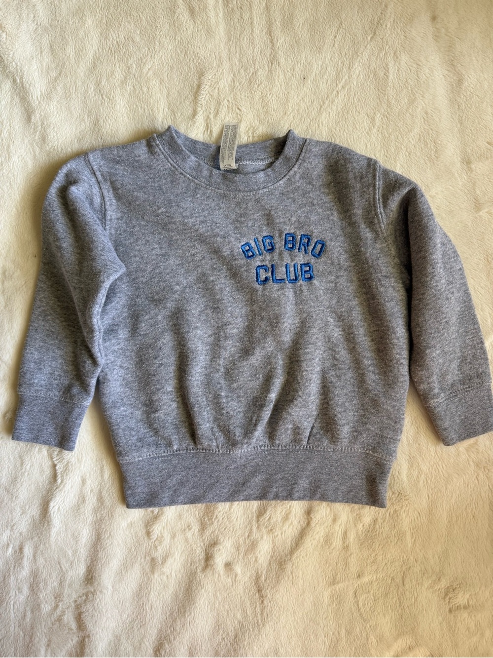 Big Bro Club Grey Toddler Sweatshirt